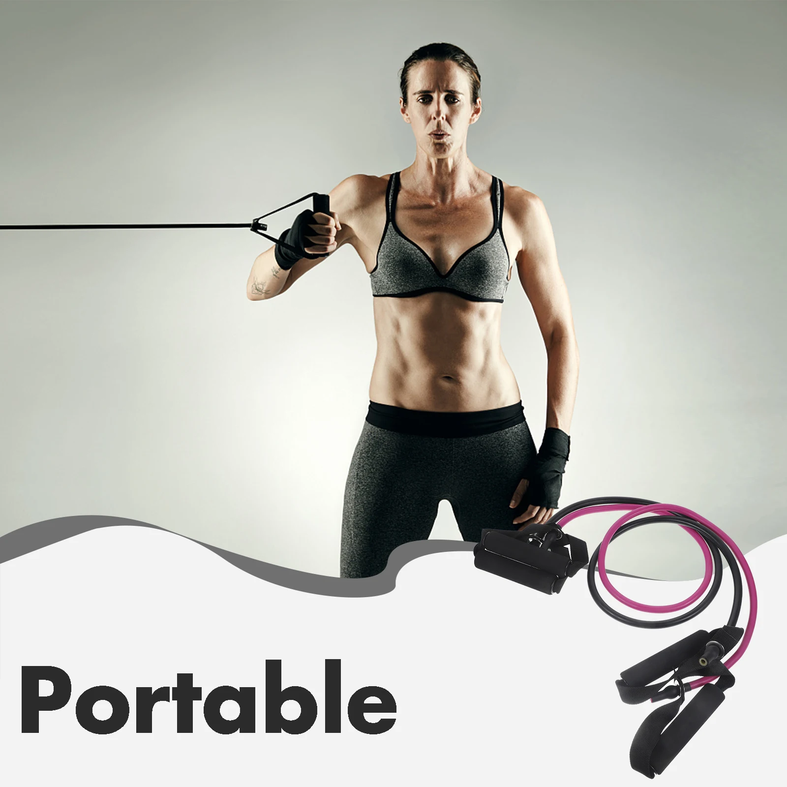 

2Pcs Workout Bands Elastic Resistance Tubes Pull Rope Exercise Cords Stretch Band Exercises Strength Training Yoga Pilates