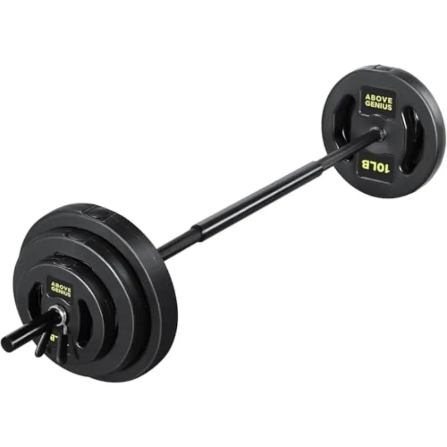 Barbell Weight Set 45 LB Adjustable Free Weights Bar Set for Home Gym Strength Training Full Body Workout Muscle Building Home