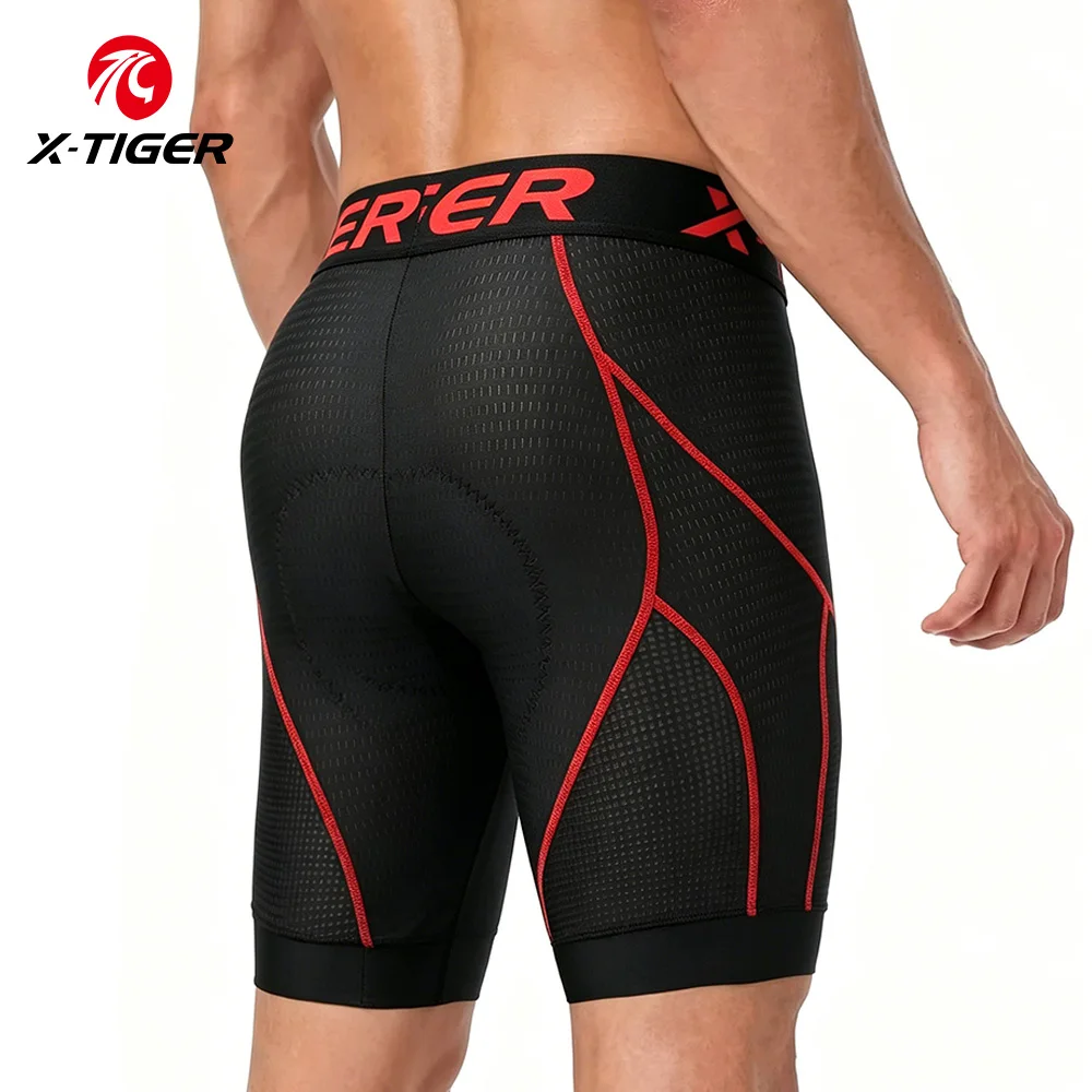 X-TIGER Radhose Taschen Gel gepolstert Reflektierende Radsport-MTB-Hose Athleisure-Hose Badehose Fahrradbekleidung