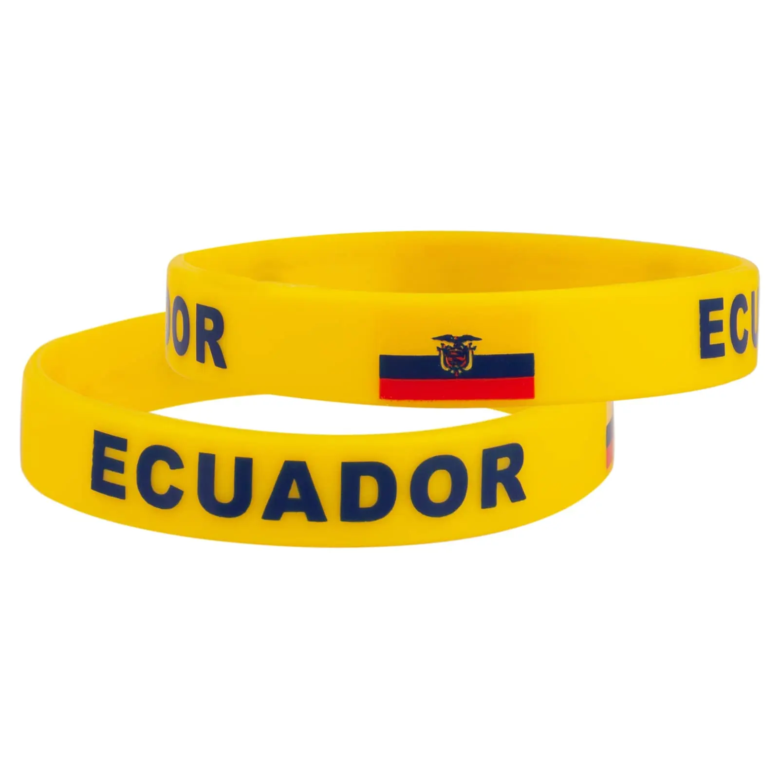 2pcs Ecuador Flag Silicone Bracelets Sport Game Wristbands Ecuadorian Wrist Strap for Men Women Rubber Band Fashion Accessories