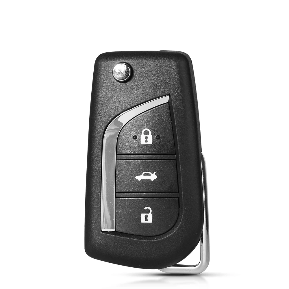 KEYYOU 3 Buttons Flip Remote Key Shell Case For Toyota Camry Levin Corolla Reiz Highlander TOY48 Blade