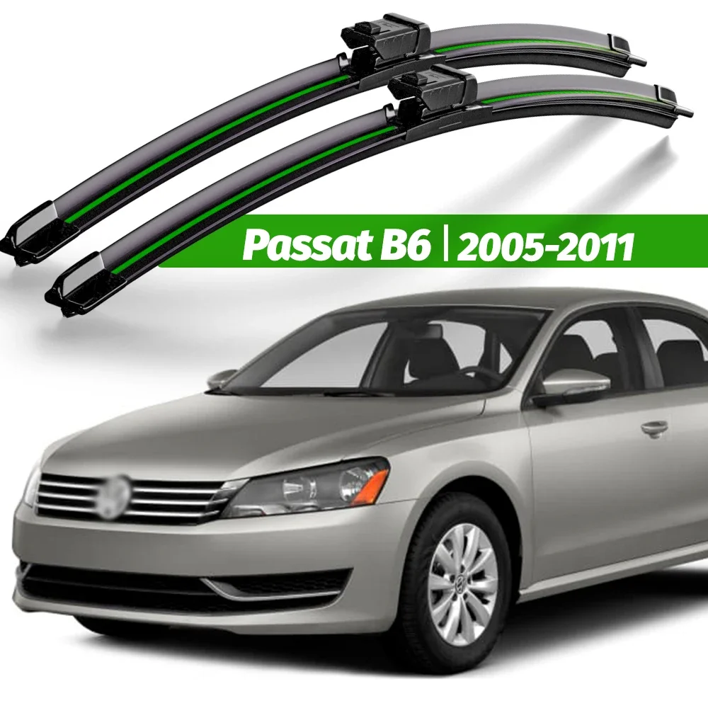 

Wiper LHD Front Wiper Blades For VW Passat B6 2005 - 2011 Windshield Windscreen Clean Window Car Rain Brushes 24"+19"