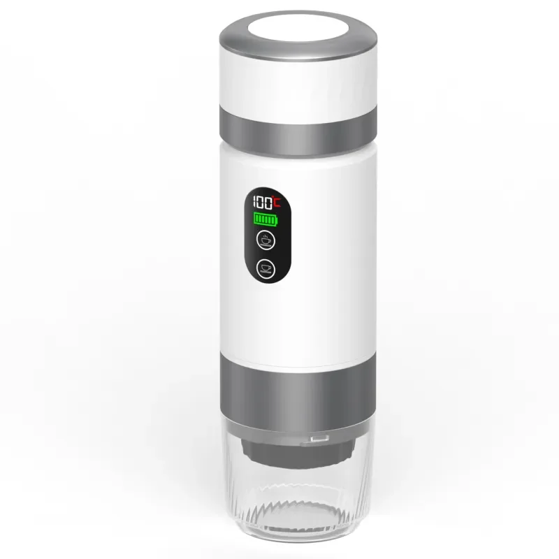 Smart Portable Kitchen Gadget 20 bar Pressure Self-heating Espresso Maker with LED Display and Multiple Charging Options