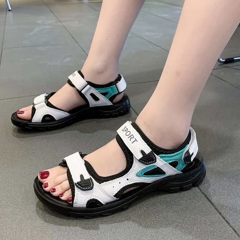 レザーサンダル-カジュアル-防水-ビーチシューズ-メンズ＆レディース-滑り止め-軽量-牛革一枚革スリッパ