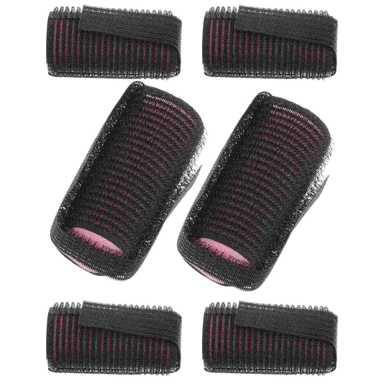 

6 Pcs Self-adhesive Hair Roller Sponge Rollers Styling Curler Heating for Different Types Large Curlers Nylon Sleeping