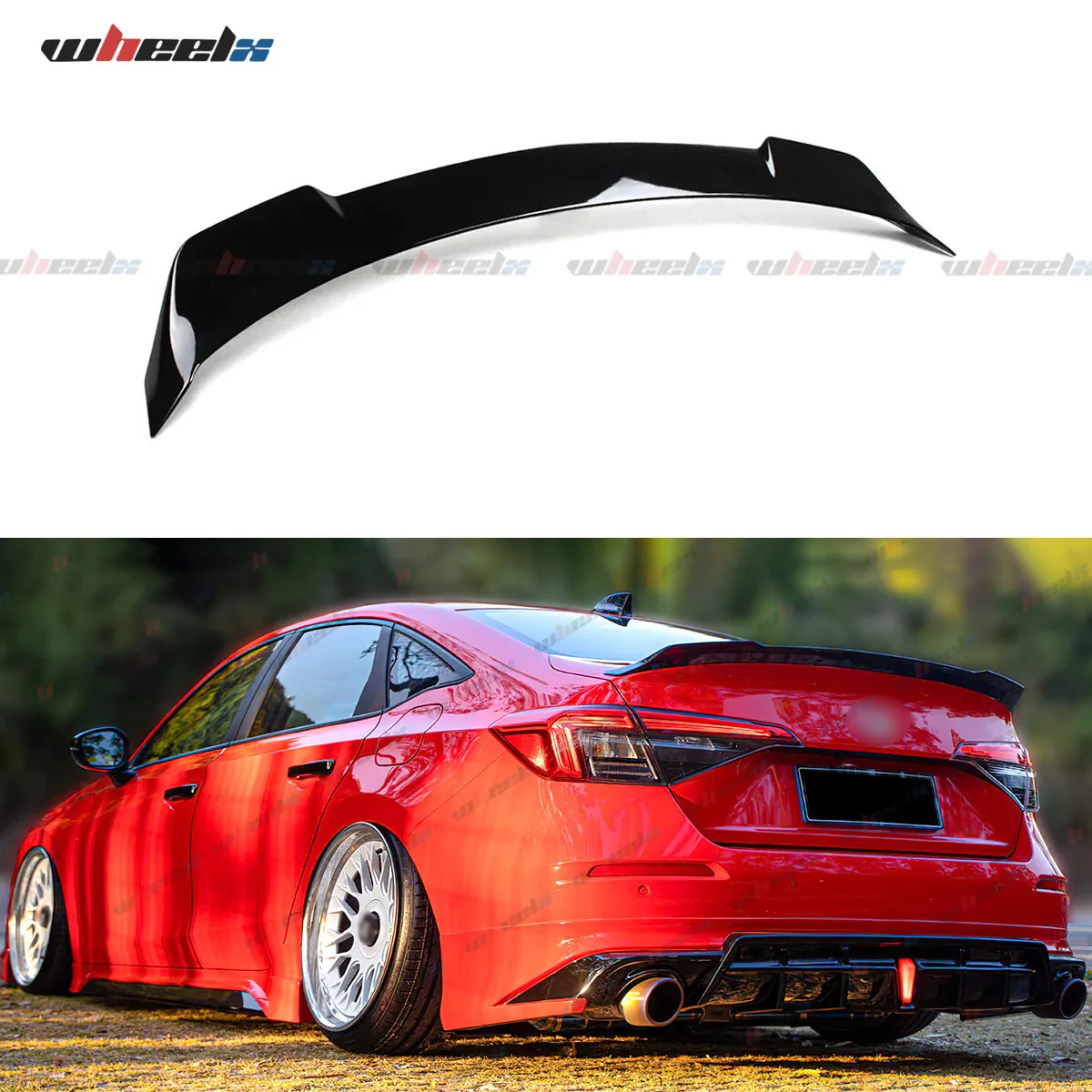 

DUCKBILL HIGHKICK TRUNK SPOILER WING FOR 2022-2025 HONDA CIVIC SEDAN - NOT FIT FOR HATCHBACK MODEL
