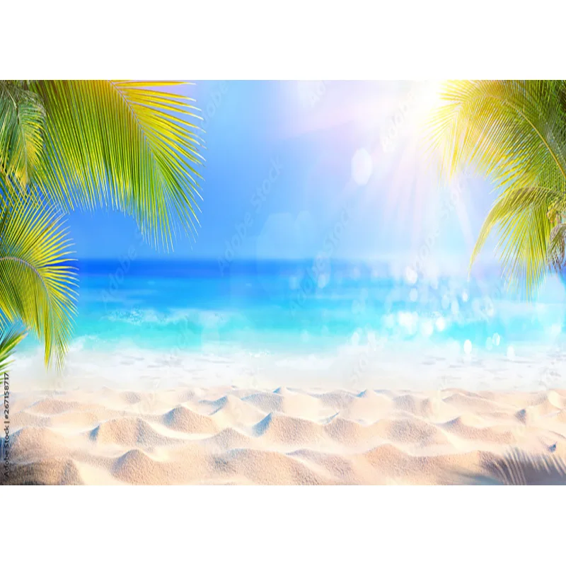 ZHISUXI Tropical Sea Beach Palms Tree Photography Background Natural Scenic Photo fondali Photocall Photo Studio muslim12