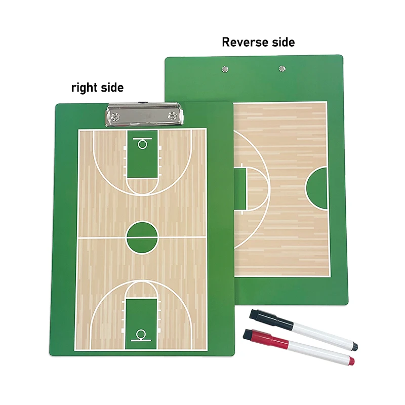 لوحة تكتيكية لمدرب كرة السلة، لوحة استراتيجية محمولة مطبوعة على الوجهين وقابلة للكتابة والمسح