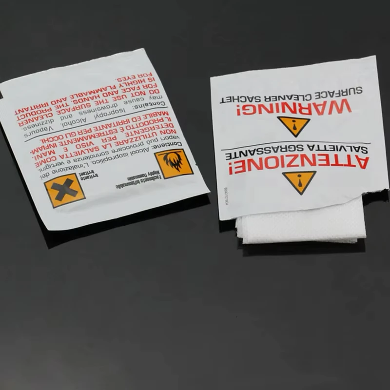 Fiber cleaning clioth alcohol wet cloth dust paper Pre-wet phone lens cloth