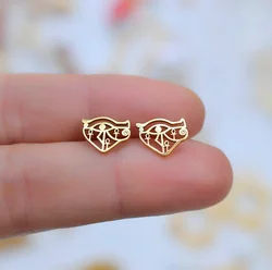 Egyptian Eye of Horus Women's Earrings Vintage Stainless Steel Anker Cross Talisman Egyptian Jewelry Gift