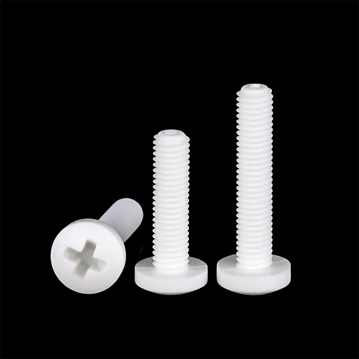 PP Polypropylene Cross Groove Pan Head Bolt Plastic Insulation Acid And Alkali Resistant Round Head Screw M2M3M4M5M6M8