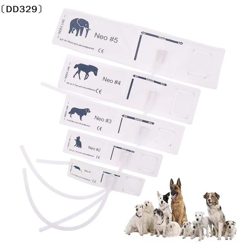 Veterinary Blood Pressur Cuff Multisize Upper Arm Disposable Non-woven Animal NIBP Cuff Pet Blood Pressure Single Hose〔DD329〕