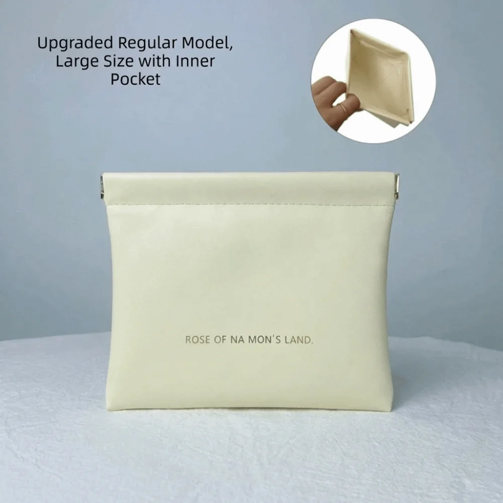 Fashion With Inner Bag Lipstick Makeup Bag Portable Simple Cosmetic Organizer Pouch PU Mini Jewelry Handbag for Women Girls