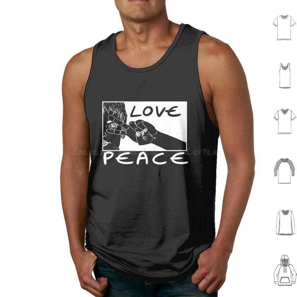 

Love Peace Tank Tops Print Cotton Love Peace