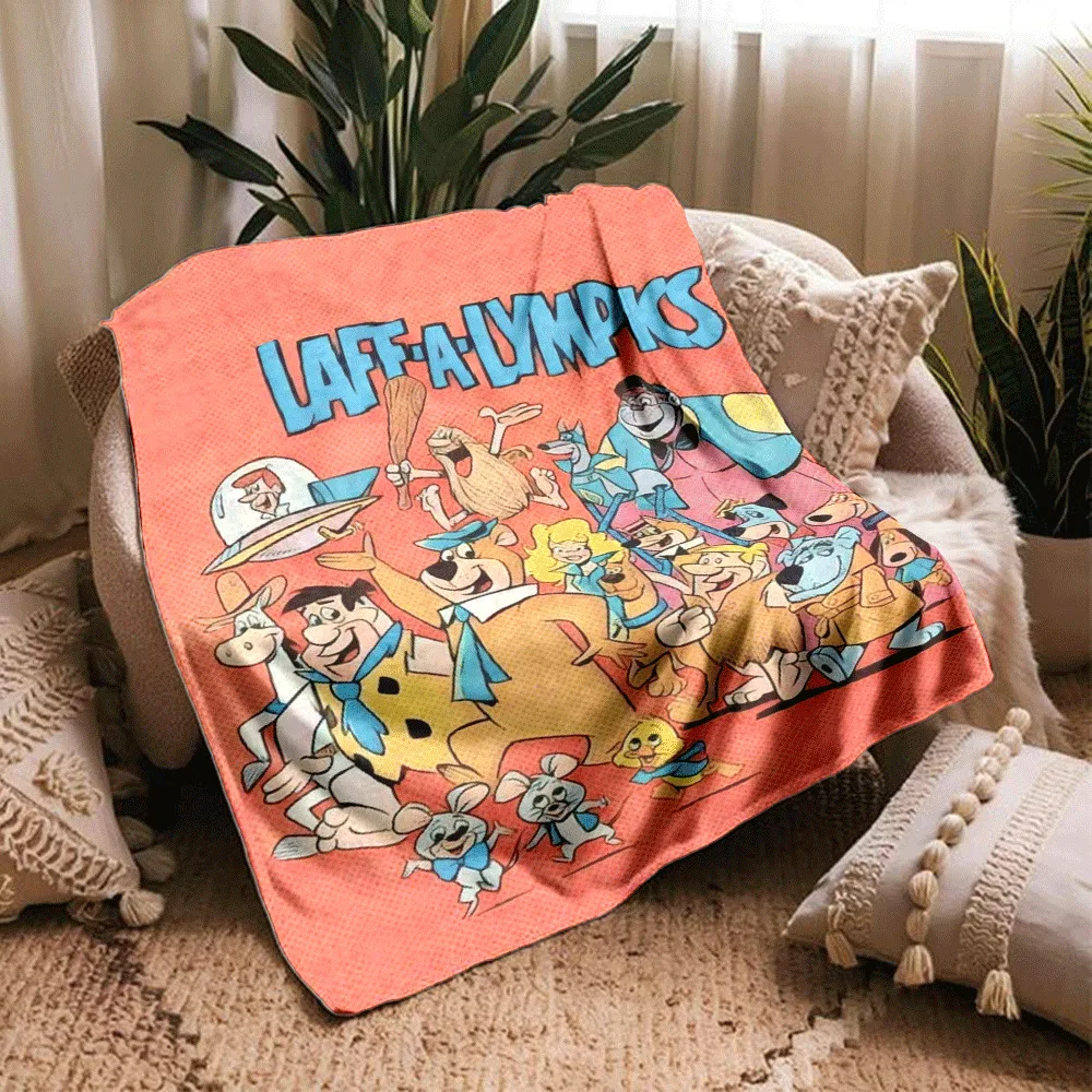 Novelty Cartoon Laugh A Lymp Family Throw Blanket Large Plush Cozy Movie Decor Blanket for Kids Adults 150x200cm