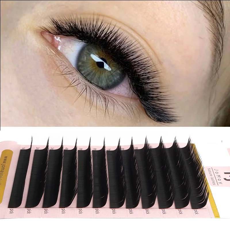 Jomay Mix 8~16mm Handmade Korean Pbt L/M Curl Eyelash Extension Natural Soft Faux Mink Lash Makeup Tools Beauty