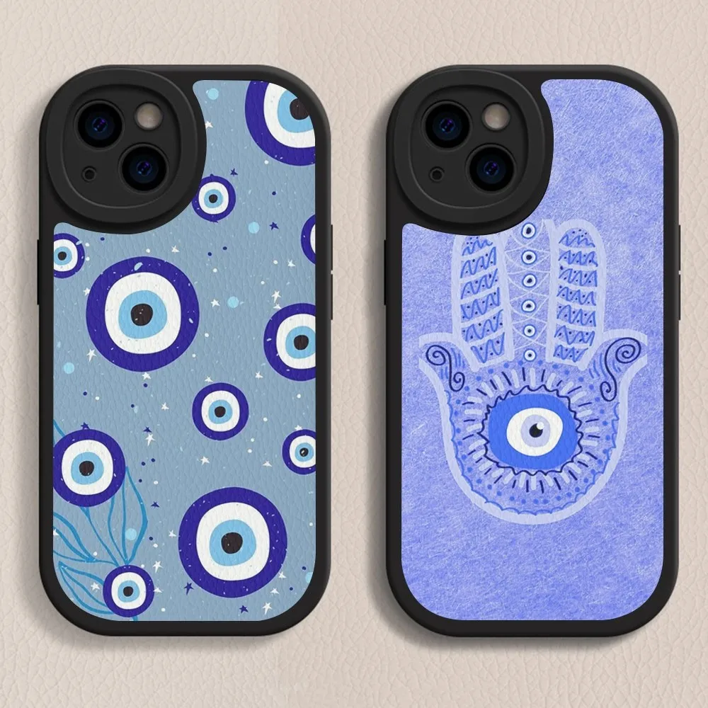 

Turkish Evil Eye Phone Case Hard Leather For iPhone 14 13 12 Mini 11 14 Pro Max Xs X Xr 7 8 Plus Fundas