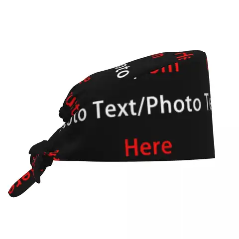 Custom Custom Your Photo Logo Text Print Working Cap Surgical Hats Women Men Operating Room Cap Operator Hats Lab Works Hat