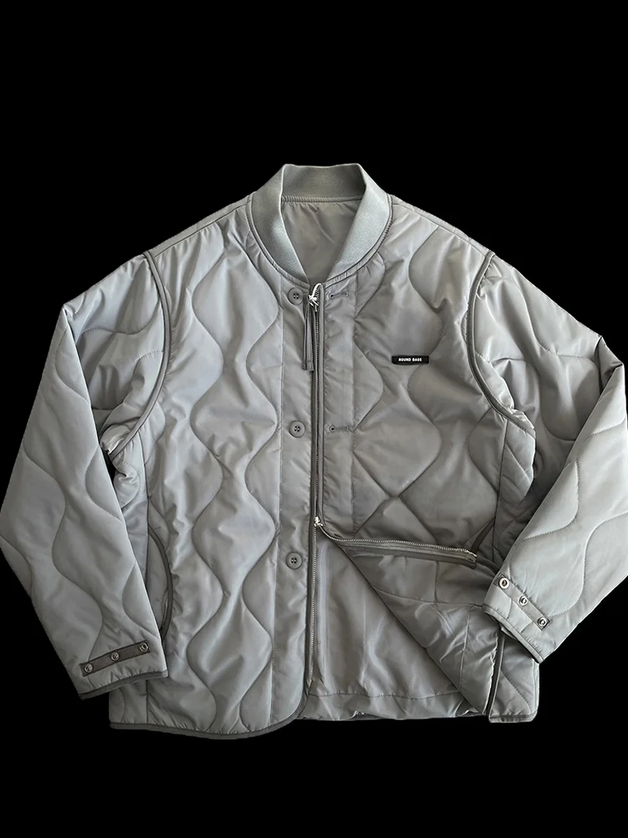 

Модная утепленная хлопковая куртка в стиле ретро с бейсбольным воротником, мужская свободная универсальная осенне-зимняя теплая верхняя одежда с полиэстеровым наполнителем