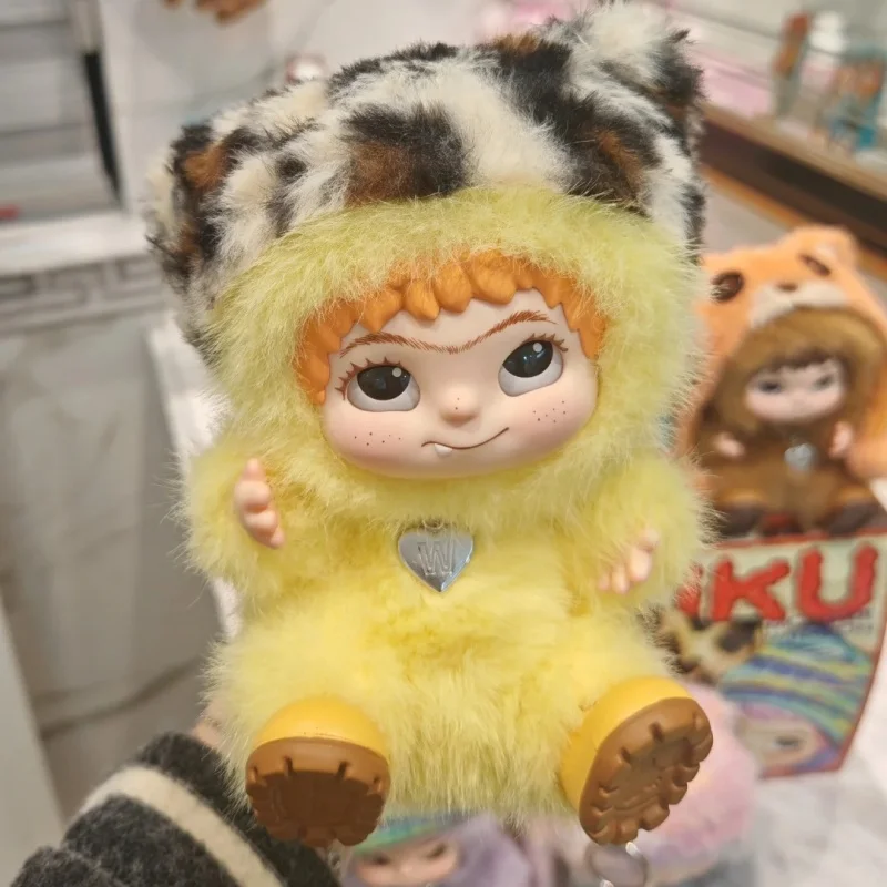 Genuine Miniso Wakuku Trendy Plush Toy Figure Blind Box Display Item Soft Stuffed Doll Girlsgift Collectible Miniature Figurine