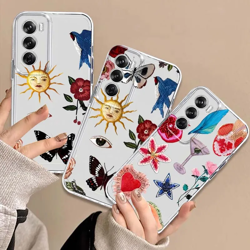 

Style Butterfly Pattern For OPPO A11 A16 A55 A56 A57 A72 A52 A73 A74 A54 A76 A78 A58 A98 Pro 5G Transparent Phone Case
