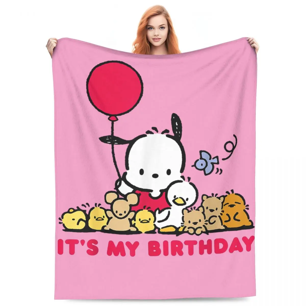 Одеяло Pochacco It's My Birthday, фланелевые ультра-мягкие пледы для кровати, коврика