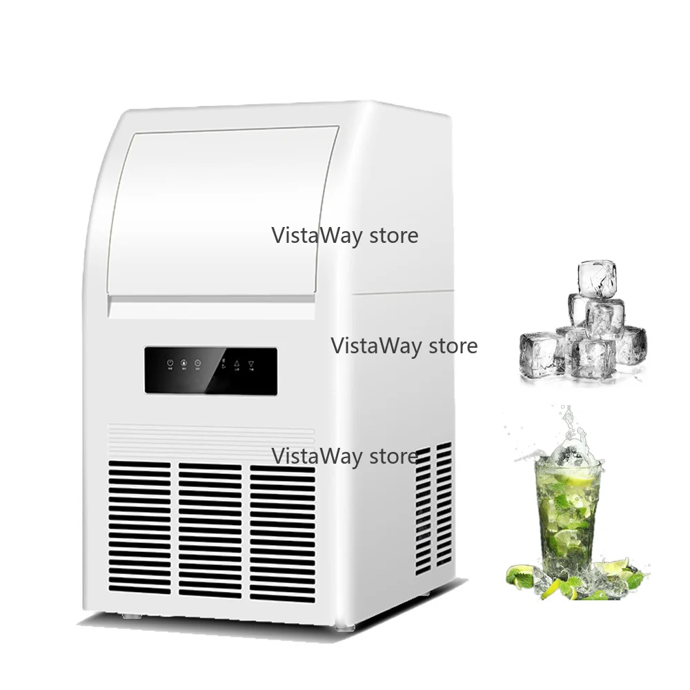 Hualing Commercial Electric Ice Maker 40KG/24H Automatic Operation Clear Square Cube for Home Bar Coffee Shop with 8KG Bin