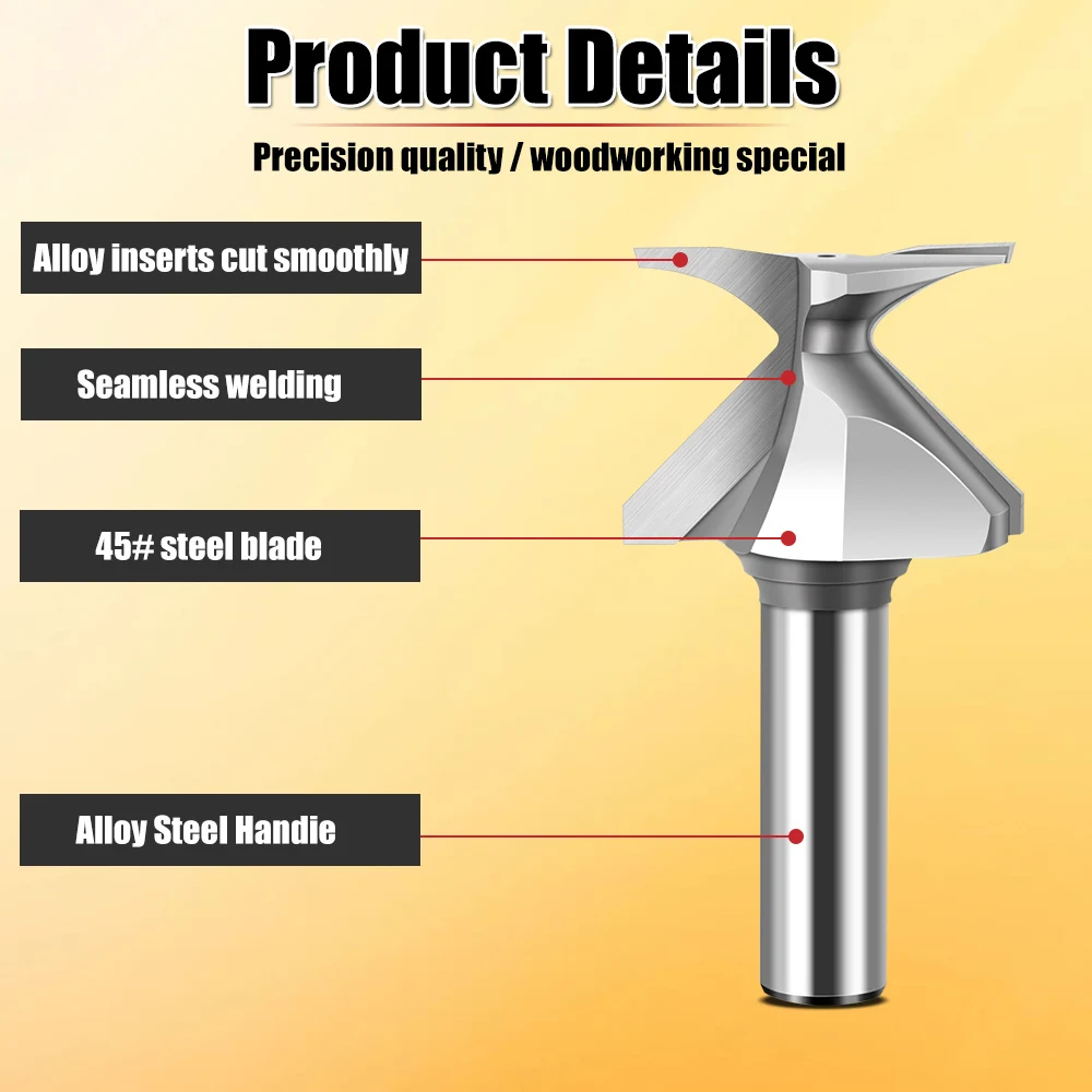 Imagem -02 - Arc Bending Integrated Knife Forming Knife Bits Roteador para Madeira Porta Armário de Parede 12 mm Shank Ferramentas para Madeira R18 30 50