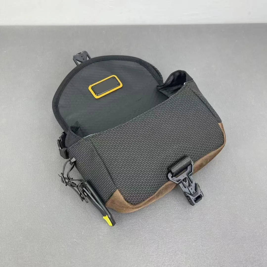 Shaxuanfu Men's Nylon Single Shoulder Bag Casual Commute Flip Cover Motorcycle Mobile Phone Waist Bag Crossbody Bag