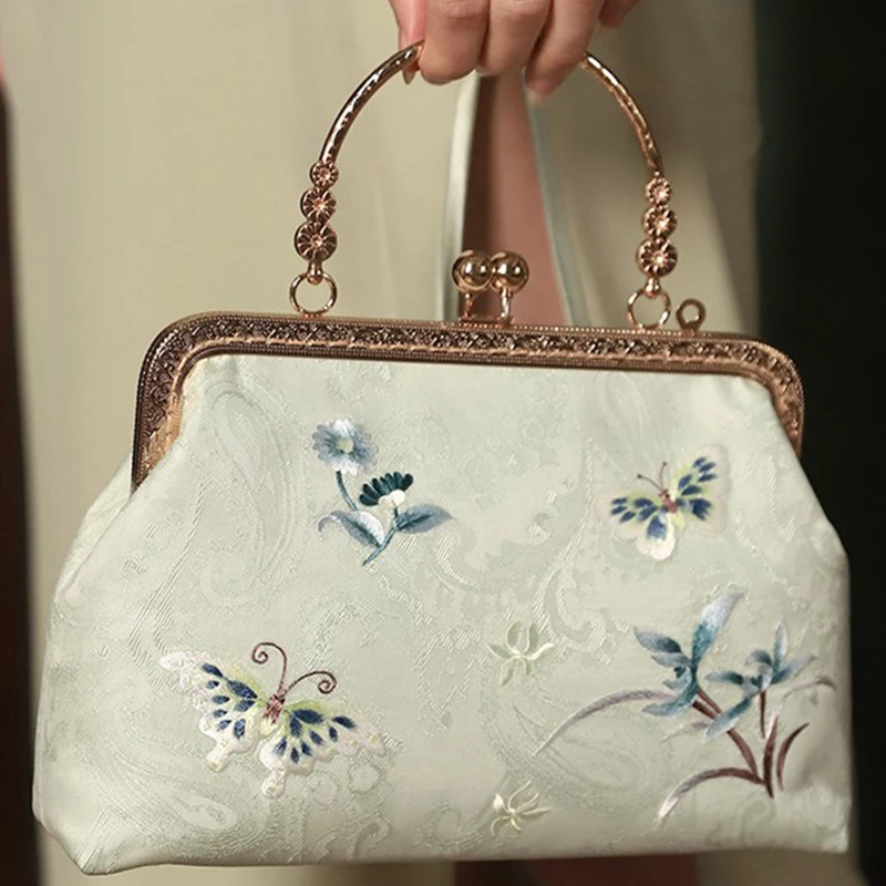 

for Cheongsam Bag Vintage Embroidered Handbag New Versatile Women's Bag Suzhou Embroidered Messenger Bag Mother Gift