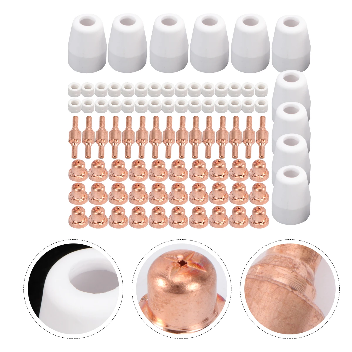 

85 pcs Cutting Machine Accessories Plasma Nozzle Electrode Set For -31 Jg-40 -Lg40 Cut-40 Ct312 Ct416 Ct518 Super160 Plasma