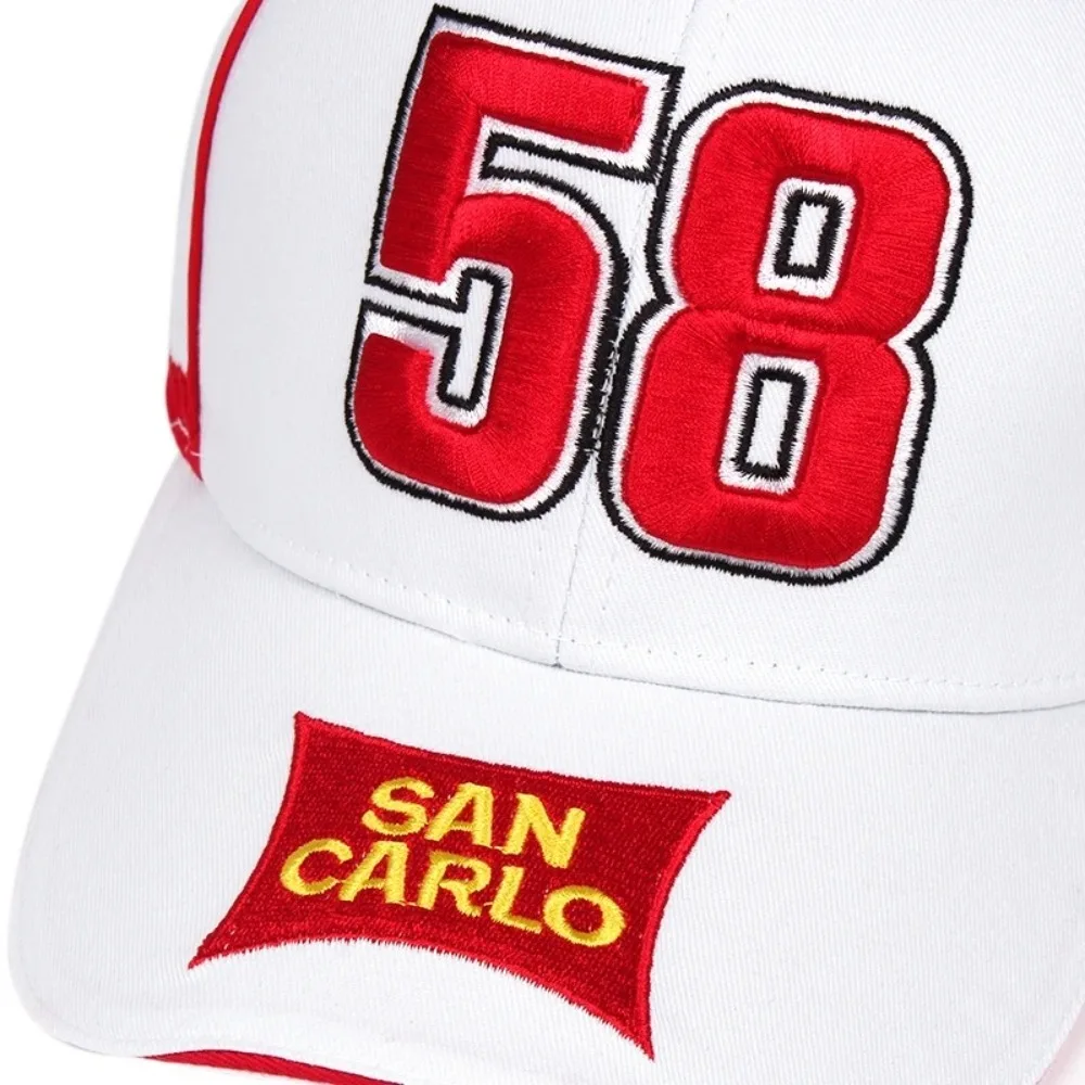 Chapéu de Sol Cotton Racing, Moda 58, Marco Simoncelli, Moto Racer, Snapback