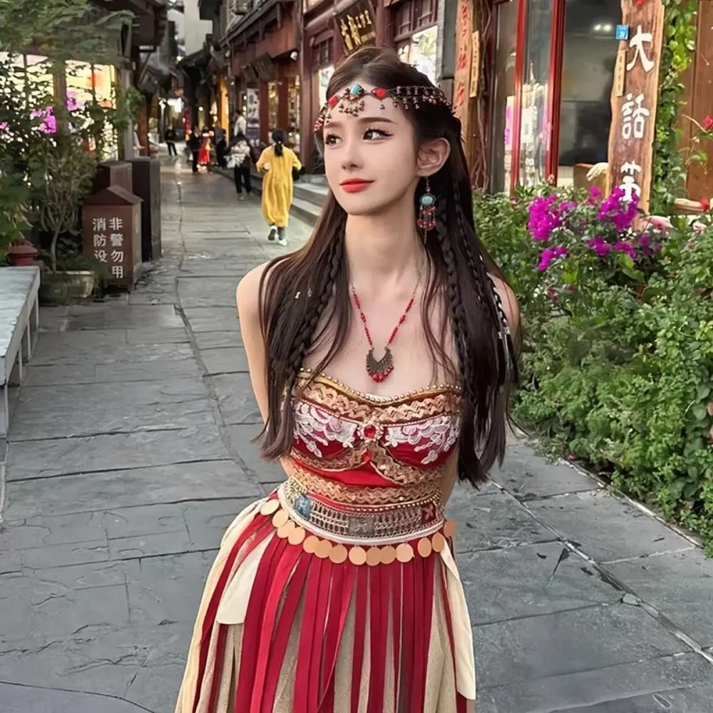 

Винтажная этническая цепочка на голову, разноцветные бусины, богемный стиль, фестивальная цепочка на лоб, ручная работа