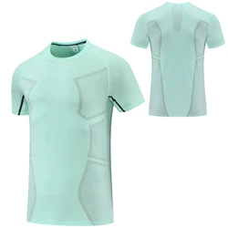 Sports T Men Prints Summer Quick Dry Fitness Workout Tops Running Jogging FashionTee O Neck Breathable Man Training Shirt