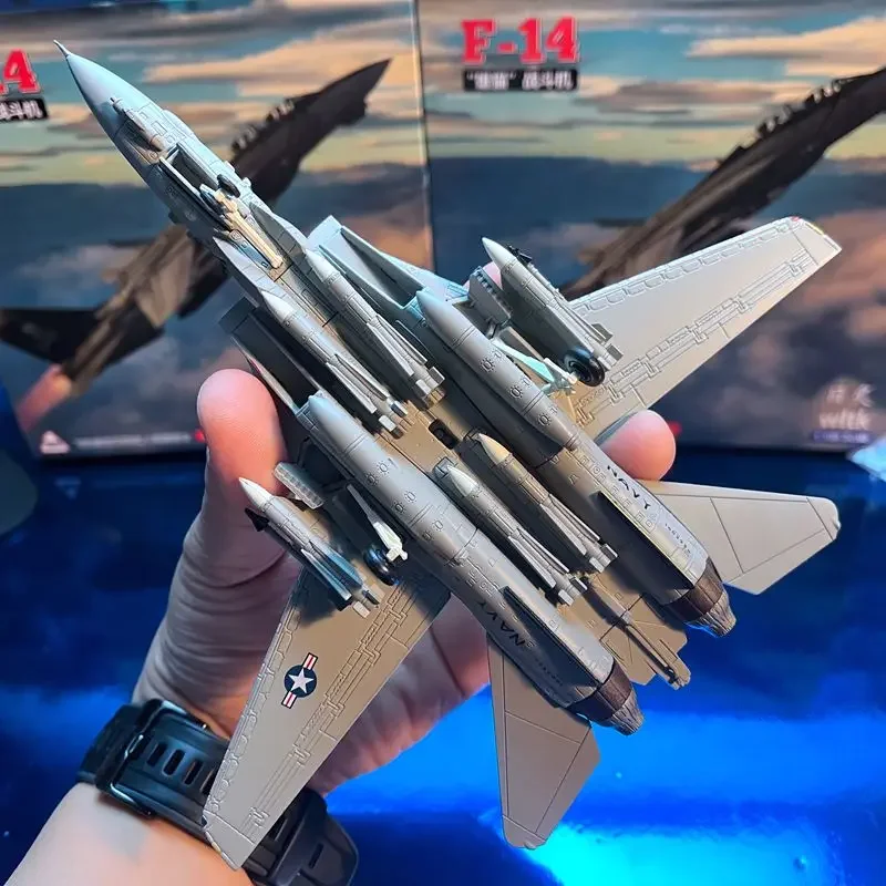 Diecast Metal 1/100 US f-14 f14 F-14B Tomcat Fighter Aircraft Metal Military Toy Plane Model Child Collection Gift Toy