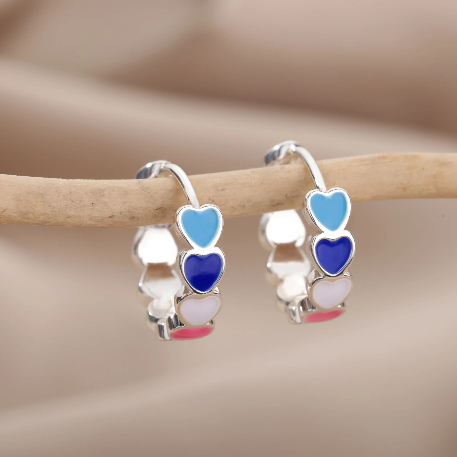 Colorful Heart Earrings For Women Stainless Steel Enamel Metal Heart Stud Earring Femme Party Valentine Boho Jewelry Gift 2025