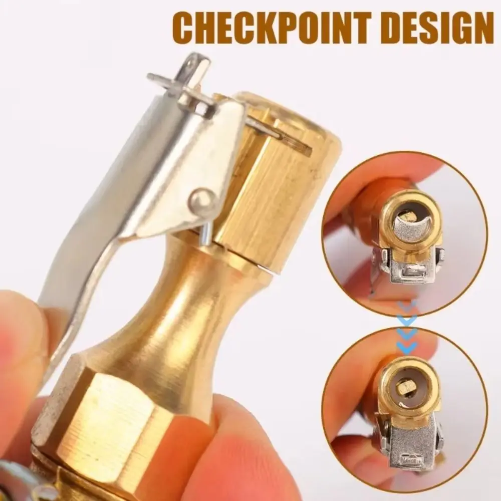 Quick Release Tire Inflator Chuck With Clip Quick Inflation Quick Release Valve Quick Connector Lock On Design Quick Air Chuck