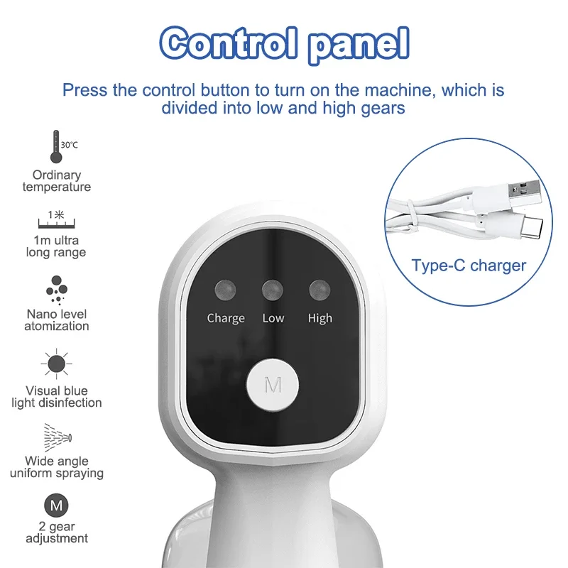 K5 Pro handheld electric spray, rechargeable multi-purpose lawn garden irrigation, nano blue light household cleaning sprinkler.