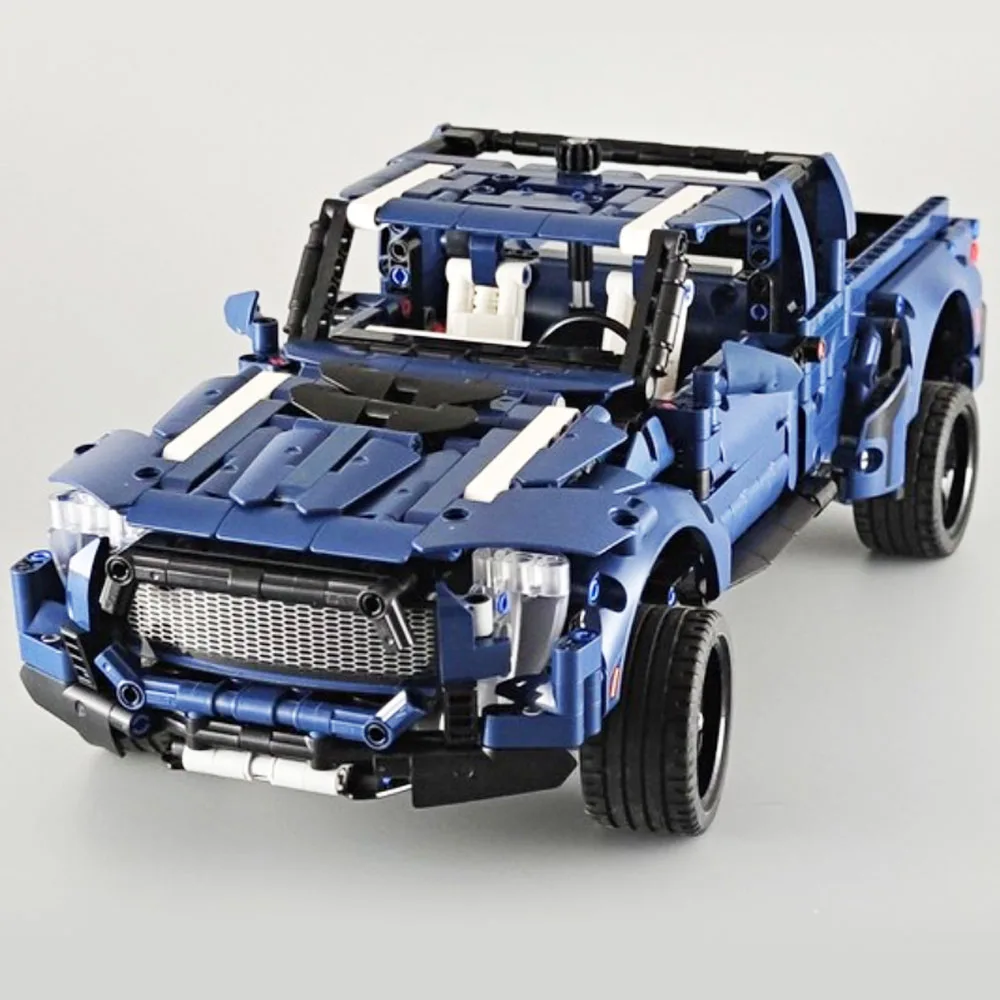 Ford GT Pickup Truck Muscle Sports Car Technical MOC Building Blocks Bricks Model Racing Vehicle Assemble Toys Kids Adult Gift