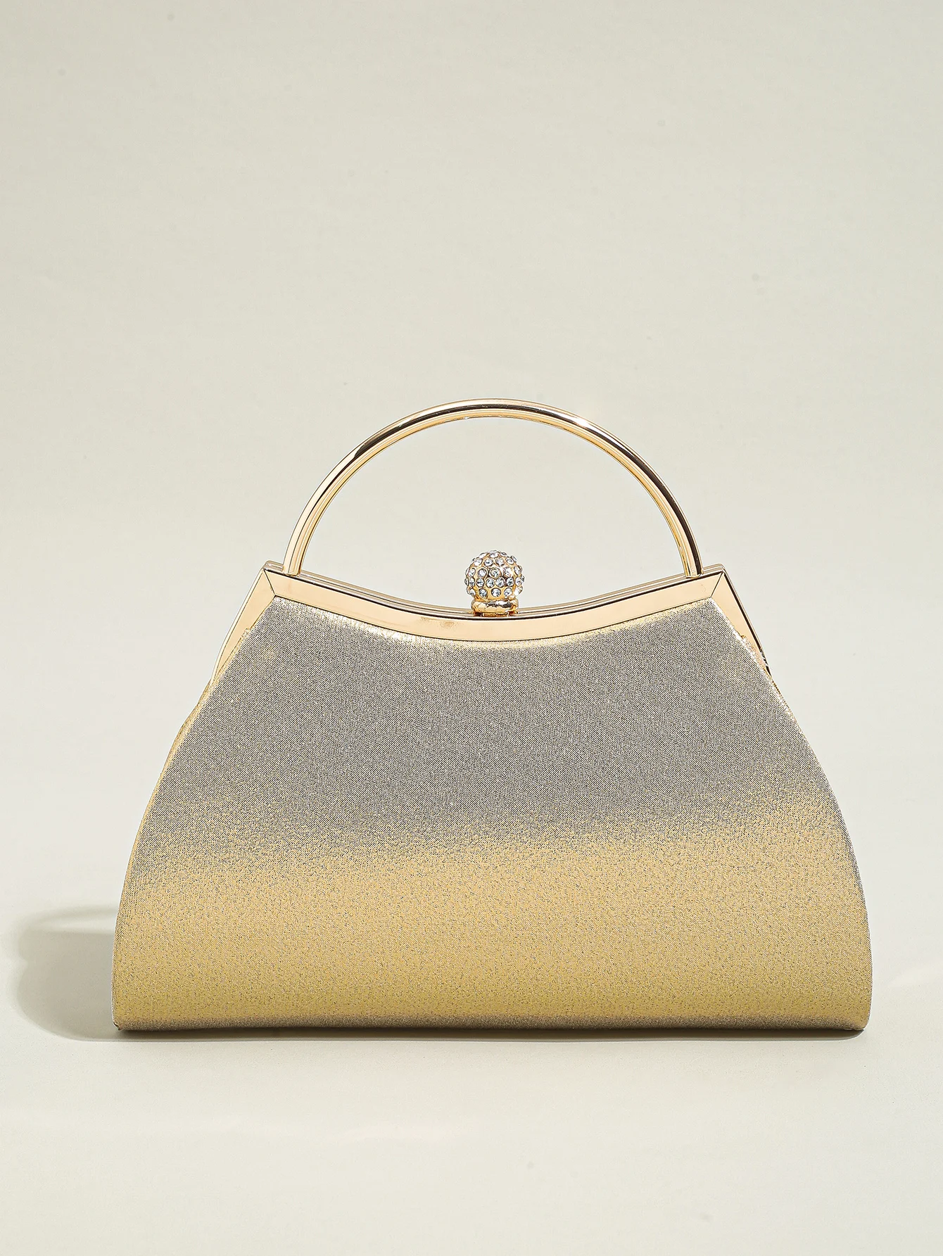 1 pc geraffte Abend tasche für Frauen, Top Ring Clutch Geldbörse, Strass Dekor Handtaschen für Hochzeit Abschluss ball Abendessen – Detail 14