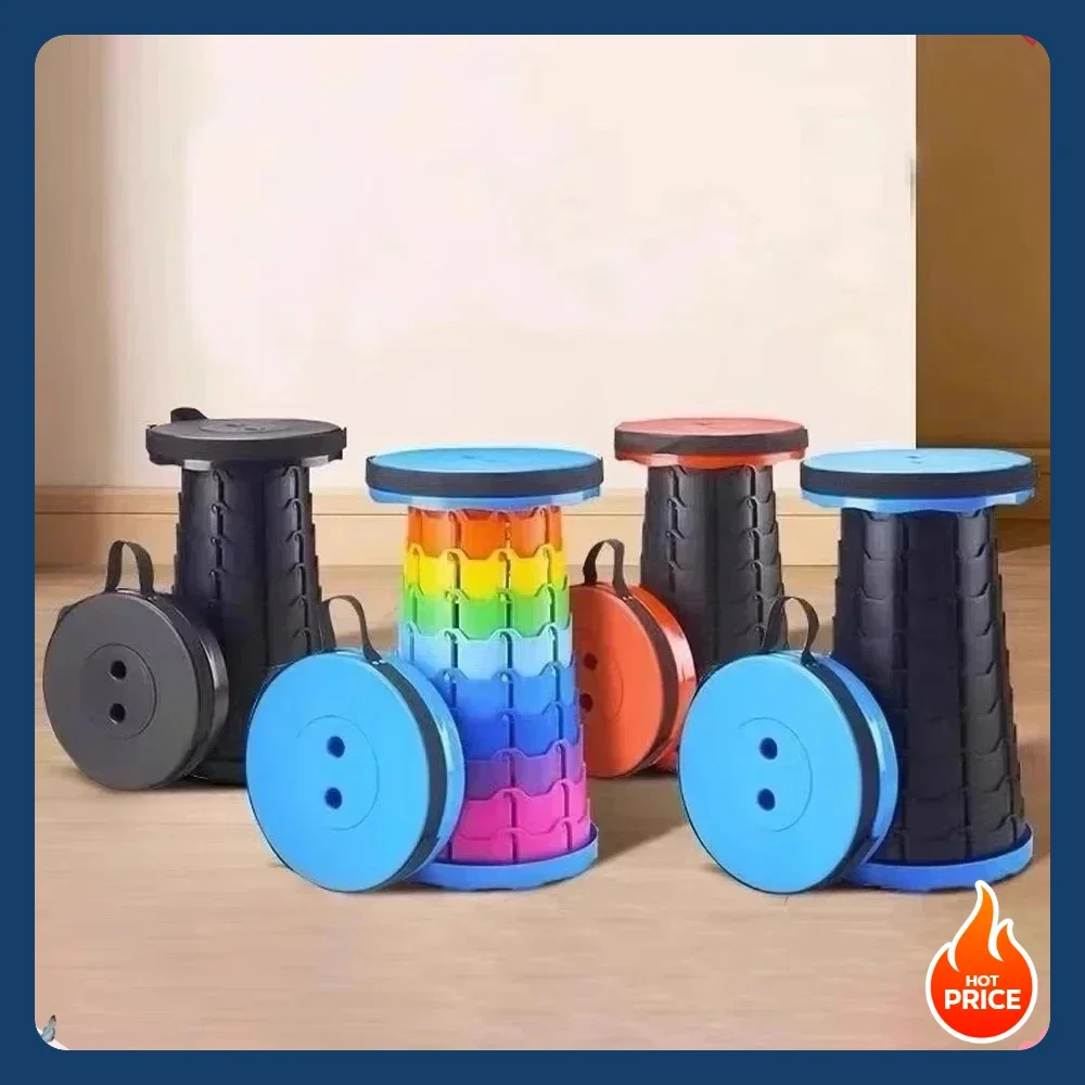 كرسي بلاستيكي خفيف الوزن قابل للطي - مقعد تلسكوبي محمول مع ارتفاع قابل للتعديل للتخييم في الهواء الطلق وأنشطة الصيد #6