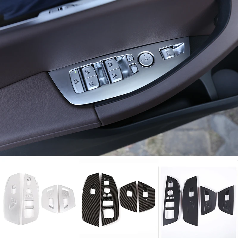 

Car Window Glass Lifting Buttons Frame Trim Sticker For BMW X3 X4 G01 G02 2018 2019 2020 2021 2022 2023 Interior Accessories