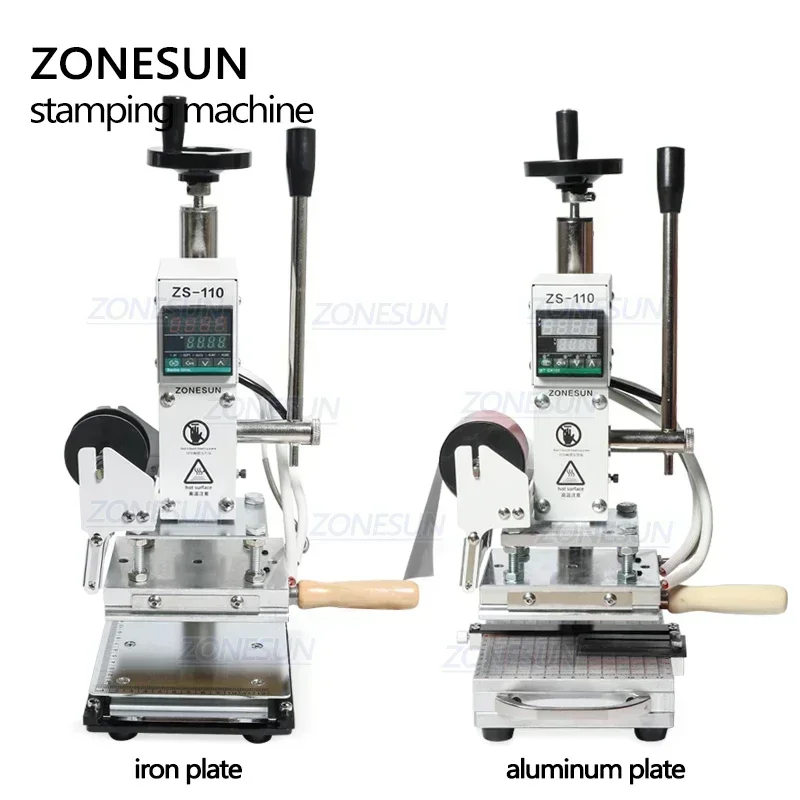 ZONESUN ZS110 Slideable Workbench Digital Hot Foil Stamping Machine Leather Embossing Bronzing Tool for Wood PVC Paper DIY