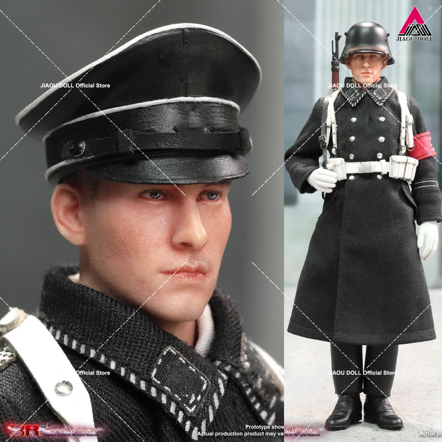 DID 3R TG80007 Maßstab 1:12 WWII Deutscher SS Ehrengarde WhiteVersion 6'' Männlicher Soldat Actionfigur FullSet Modellpuppe