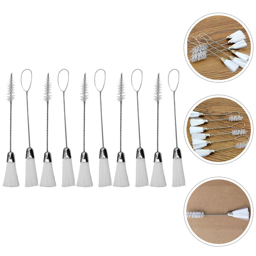 10Pcs Double Sided Cleaning Brush for Sewing Machine Keyboard Computer Gaps Home Office Dust Removal Lightweight Compact Tool