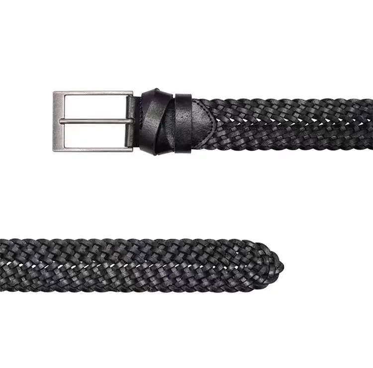 Quadrado preto Hardware Braid cinto de mulheres, cintura, mulheres