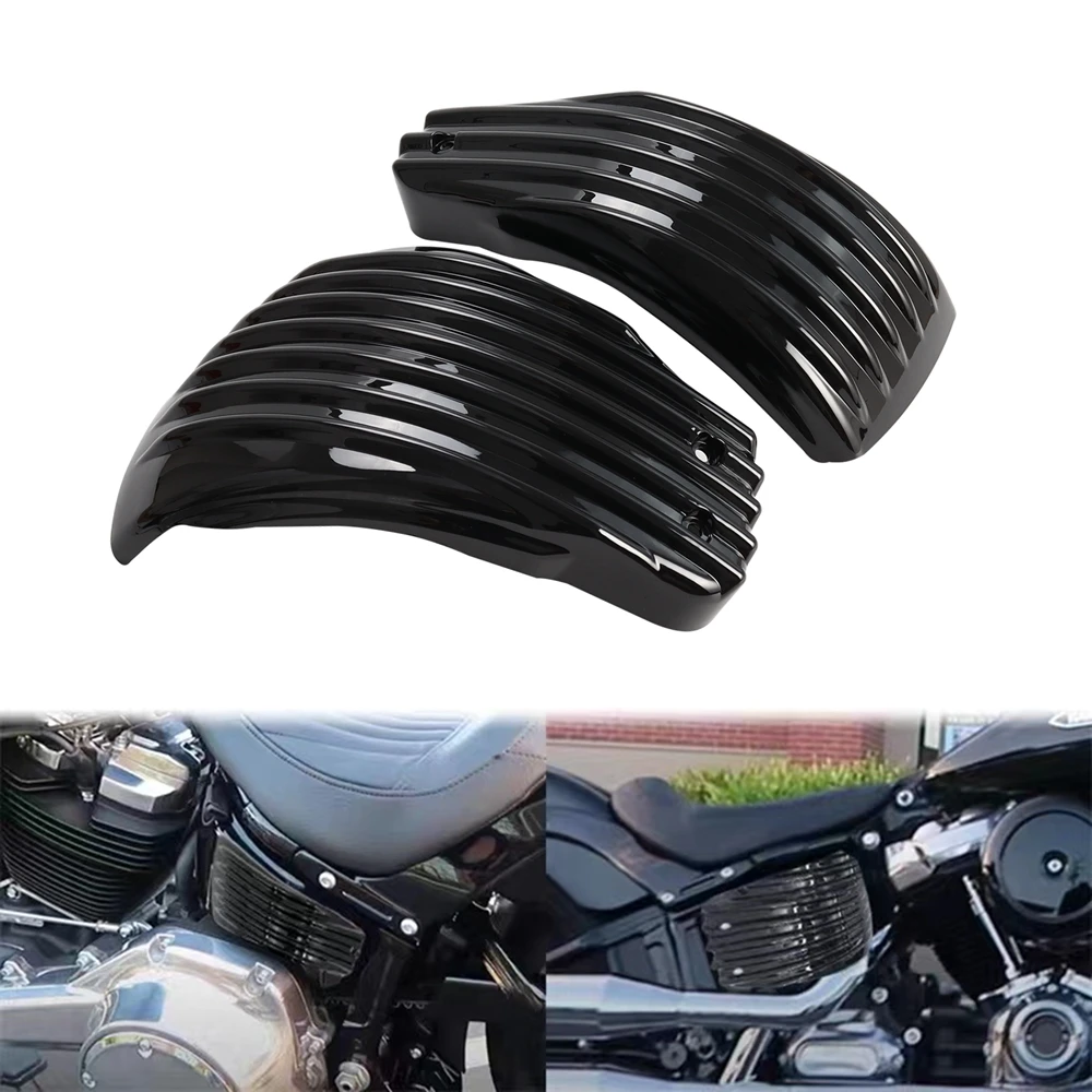 Motorcycle Striped Battery Side Fairing Covers For Harley Softail M8 Breakout Street Bob 2018 2019 2020 view 6