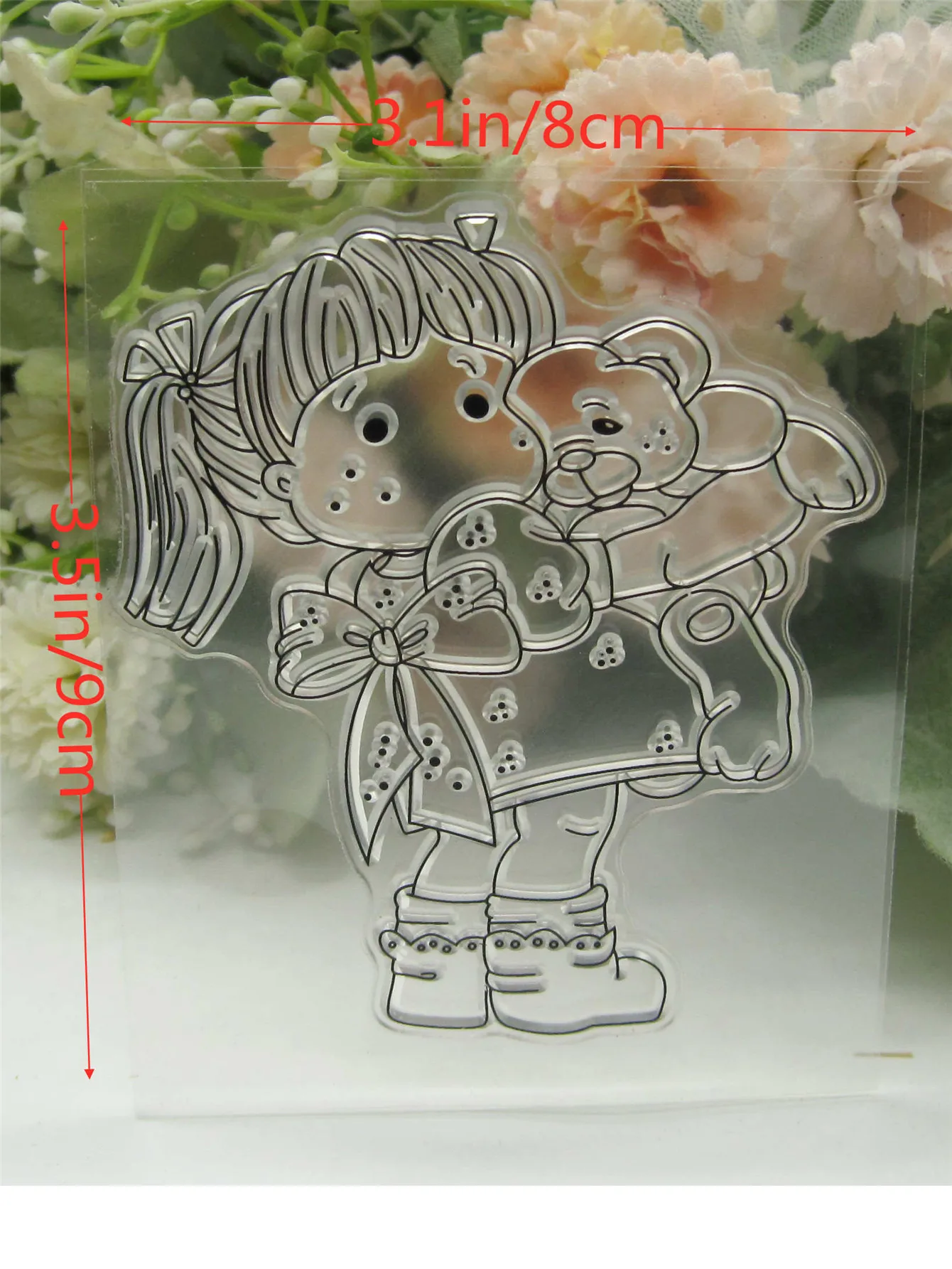 Girl Pattern Transparent Clear Silicone Stamp/Seal For DIY Scrapbooking/photo Album Decorative Clear Stamp Tampons Lace