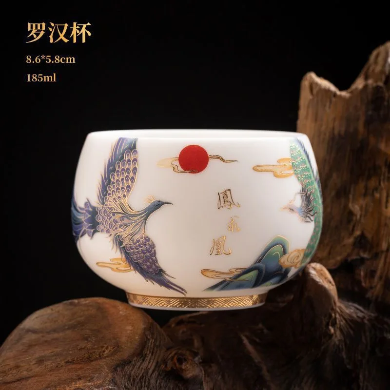 

Yangzhi Jade Master Feng Qiuhuang Дегустационная чашка Кунг-фу Набор Dehua Белый фарфор Большая чаша для чая Persona