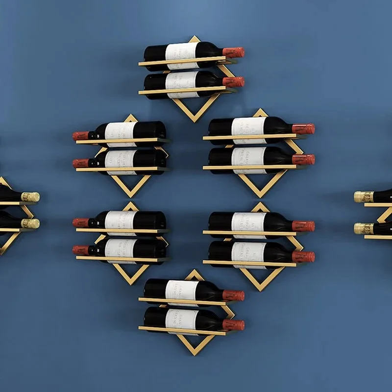 

1PC Wall Mounted Upside Down Wine Rack Bottle Goblet Glass Holder Storage Organizer